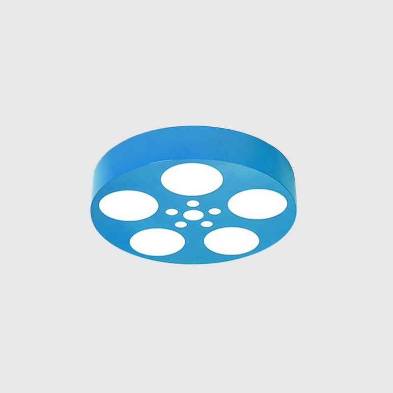 ديكوربايتس™ - إضاءة LED أكريليكية للأطفال مثبتة على الحائط بألوان الأحمر/الأصفر/الأزرق النابضة بالحياة - تركيبات دائرية لغرفة الأطفال