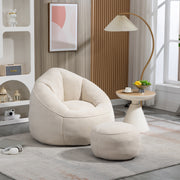 Gray Foam Bean Bag Beige High-Pressure Foam