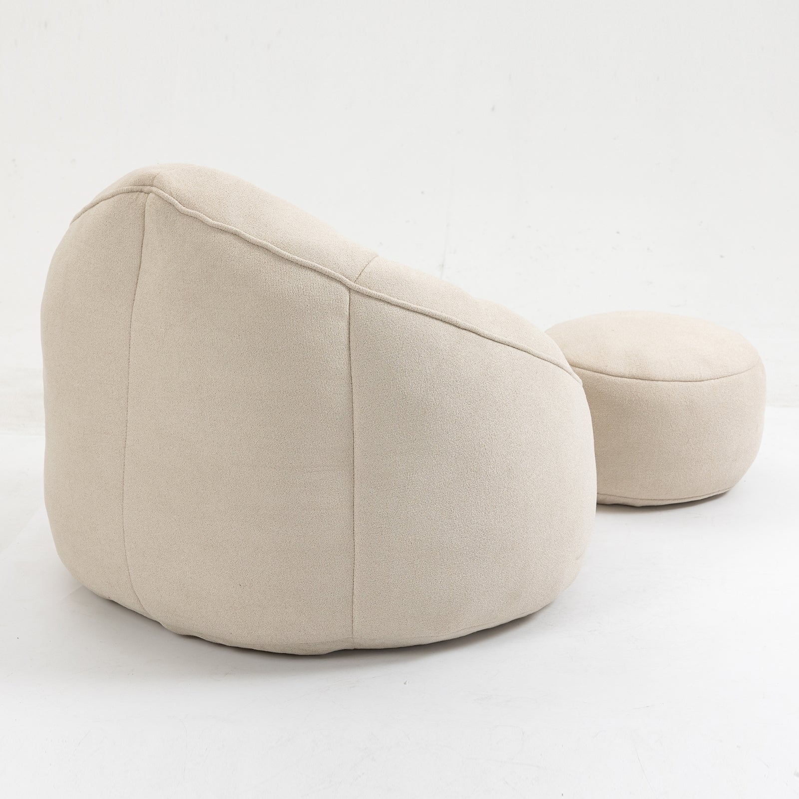 Gray Foam Bean Bag Beige High-Pressure Foam