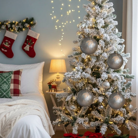 4-piece 4.7-inch Christmas Ball Ornaments, Glass Hanging Decorations For Holiday Tree And Party Decor, FBA Shipped, Prohibited From Sale On The Temu Platform