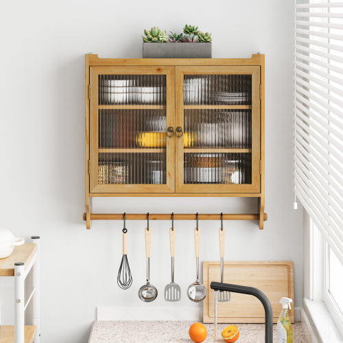 Glas-Tür Vintage Doppeltür Wand-Schrank für Badezimmer, Küche, Esszimmer, Holzfarbe Nicht verfügbar Plattformen- Temu