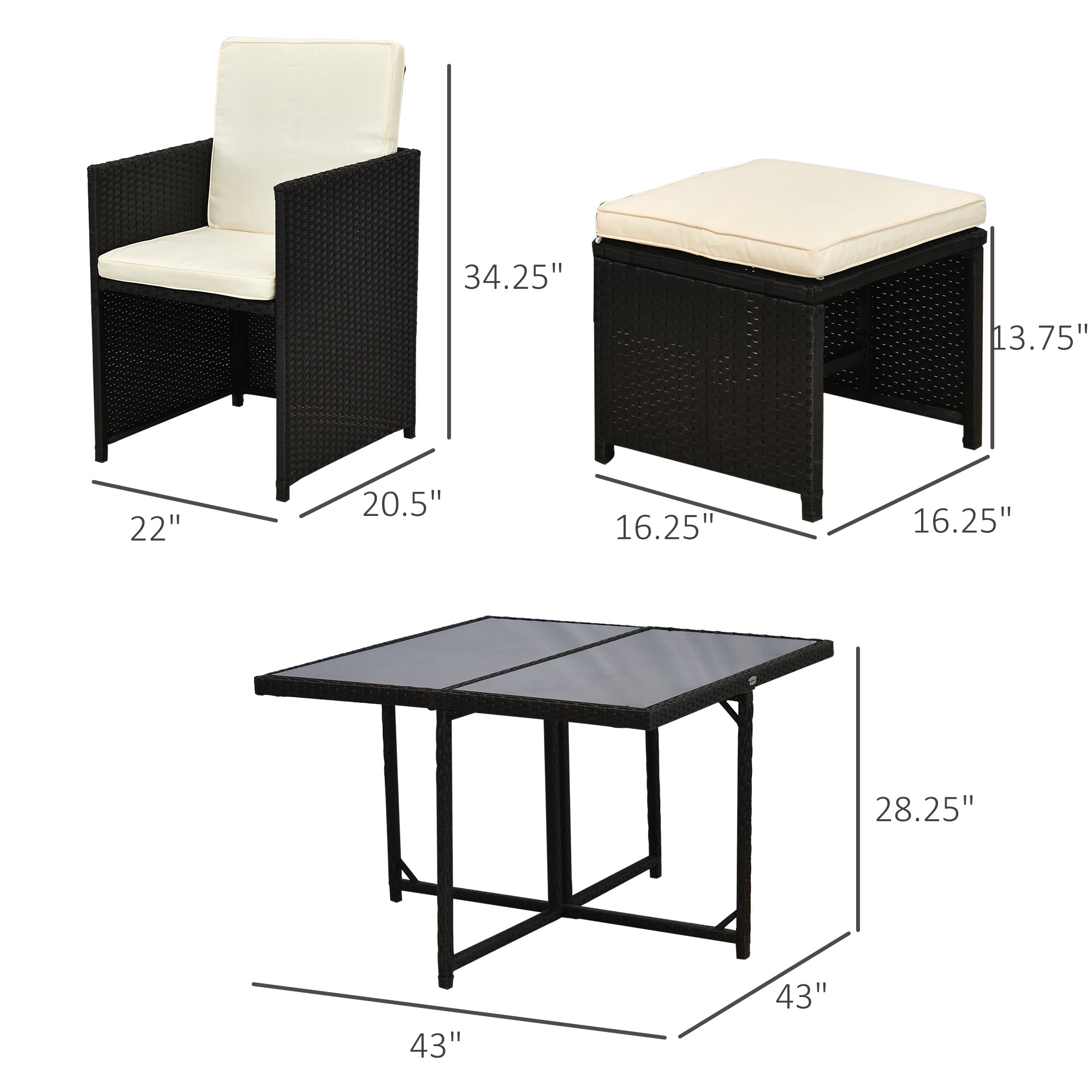 Teak Modern Dining Set