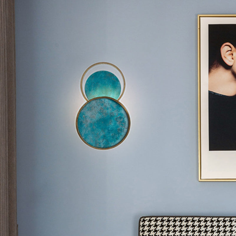 DecorBites™ Gold Metal Wall Lamp with Postmodern Design and 1 Light for Living Rooms