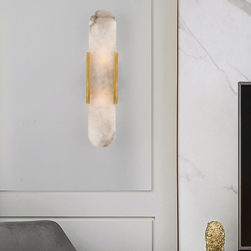 DecorBites™ Gold Metal Wall Lamp with Postmodern Design and 1 Light for Living Rooms