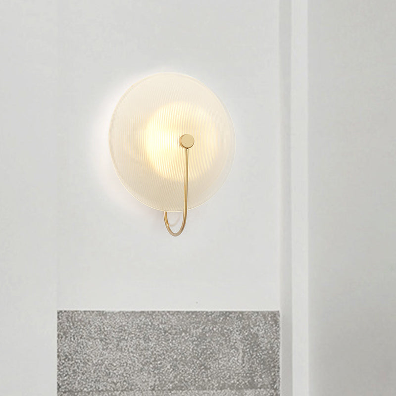 DecorBites™ Gold Metal Wall Lamp with Postmodern Design and 1 Light for Living Rooms