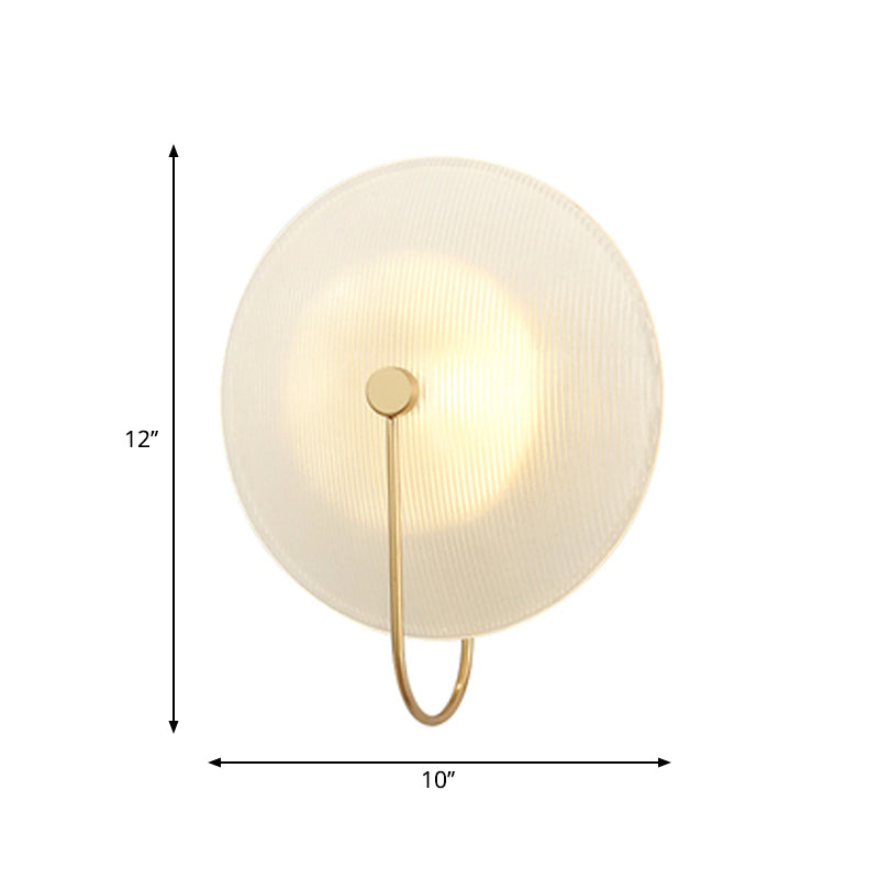 DecorBites™ Gold Metal Wall Lamp with Postmodern Design and 1 Light for Living Rooms