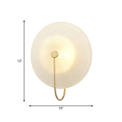 DecorBites™ Gold Metal Wall Lamp with Postmodern Design and 1 Light for Living Rooms