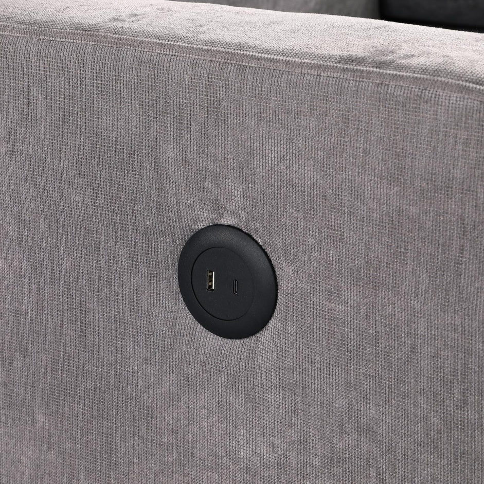 Grey Chenille Sleeper Sofa