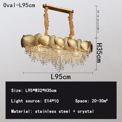 Crystal Stainless Steel Chandelier