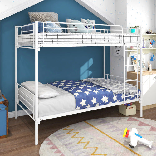White Metal Bunk Bed