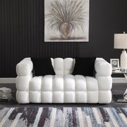 White Boucle 2-Seater Sofa