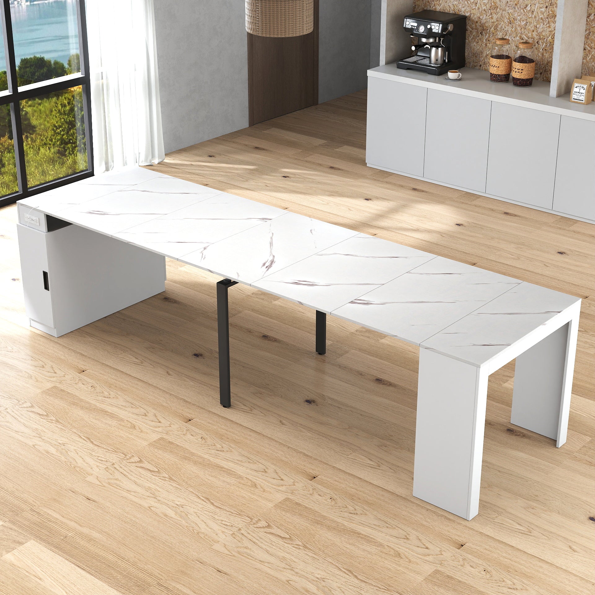 White Extendable Dining Table