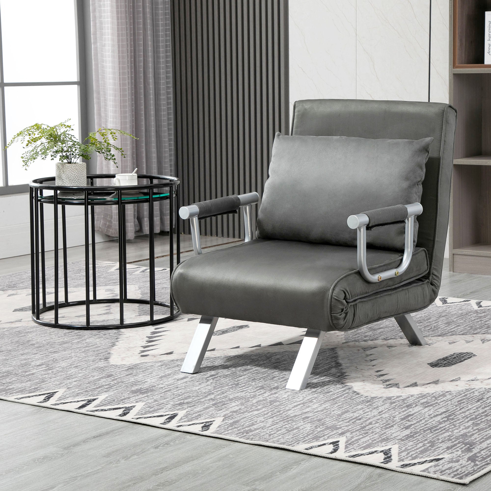 Dark Grey Sleeper Chair