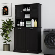 Black MDF Laundry Cabinet