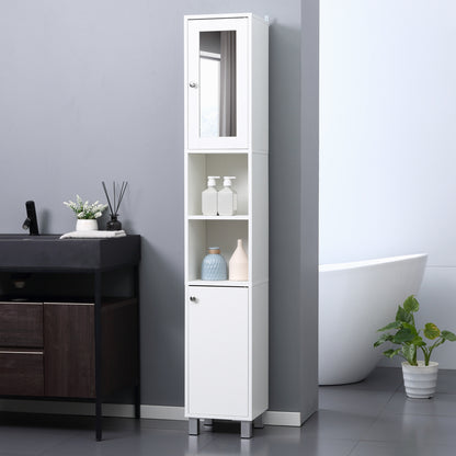 Tall Bathroom Storage Cabinet with Mirror
