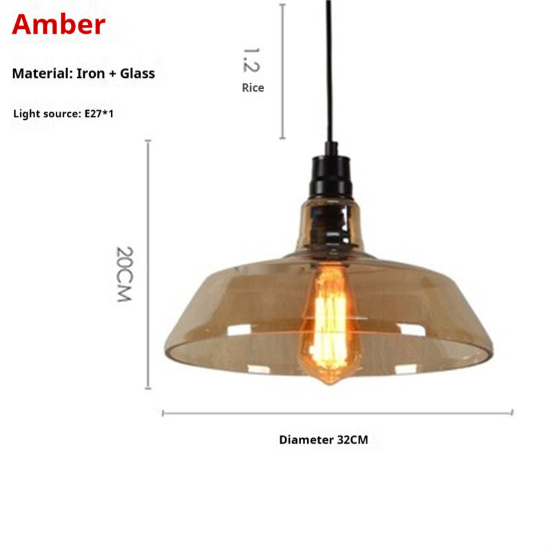 Industrial Style Creative Living Room Corridor Personality Glass Chandelier