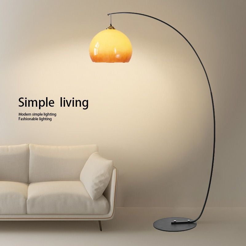 Yellow Glass Floor Lamp