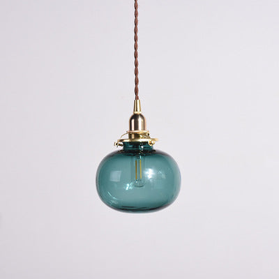 Brass Vintage Glass Chandelier