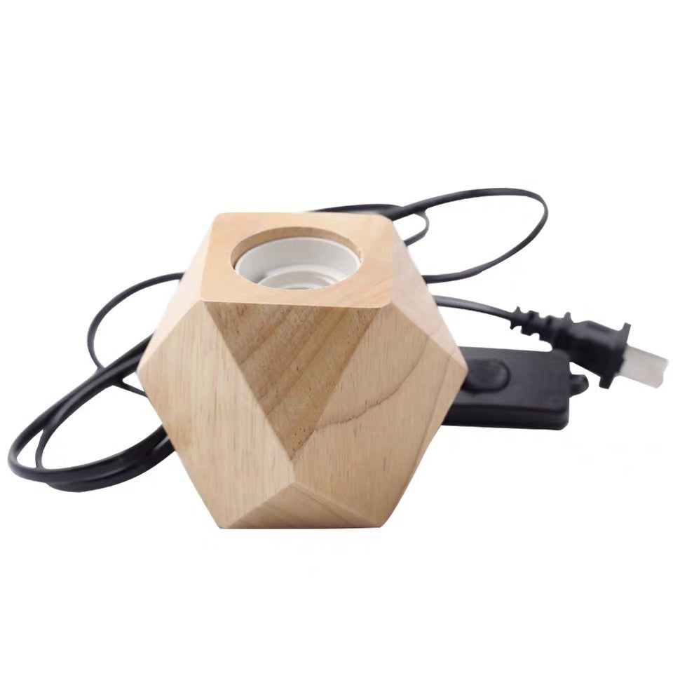 Wooden Retro Lamp Holder