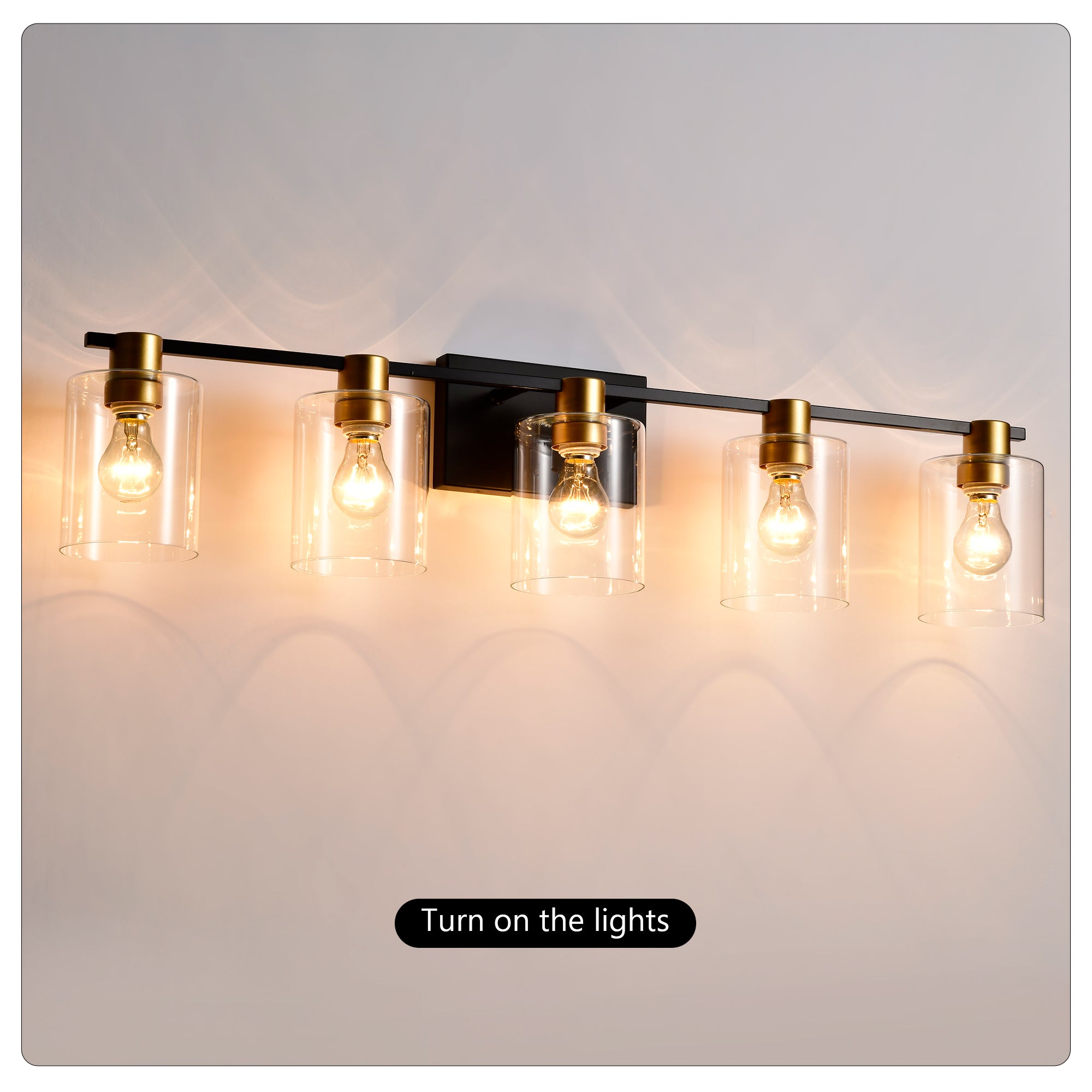 Black Vintage Glass Light