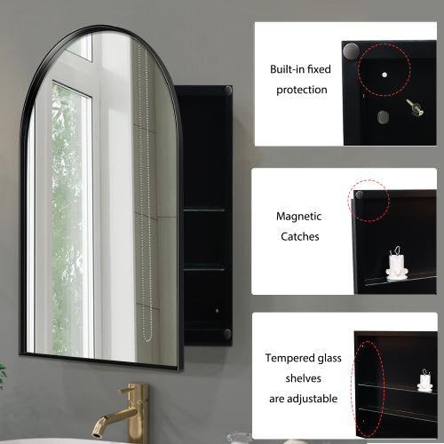 Matte Black Medicine Cabinet