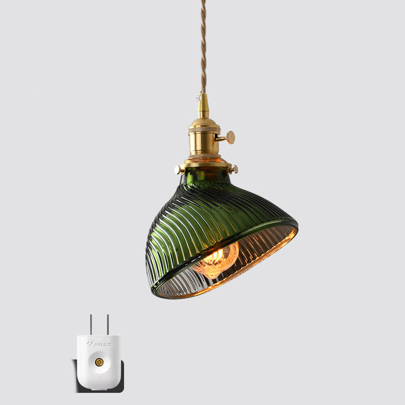 Copper Glass Chandelier Retro Style Multi-Size