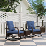 Gray Rattan Chaise Lounge