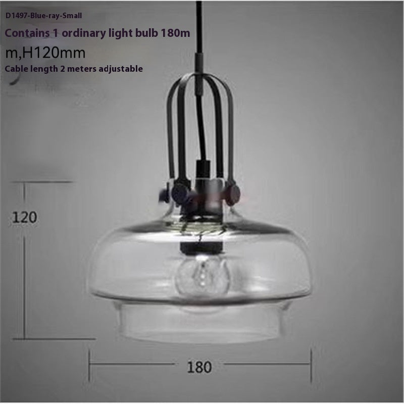 Retro Industrial Style Lighting Bar Glass Chandelier