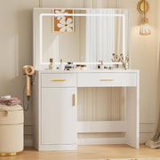 White Vanity Table Mirror