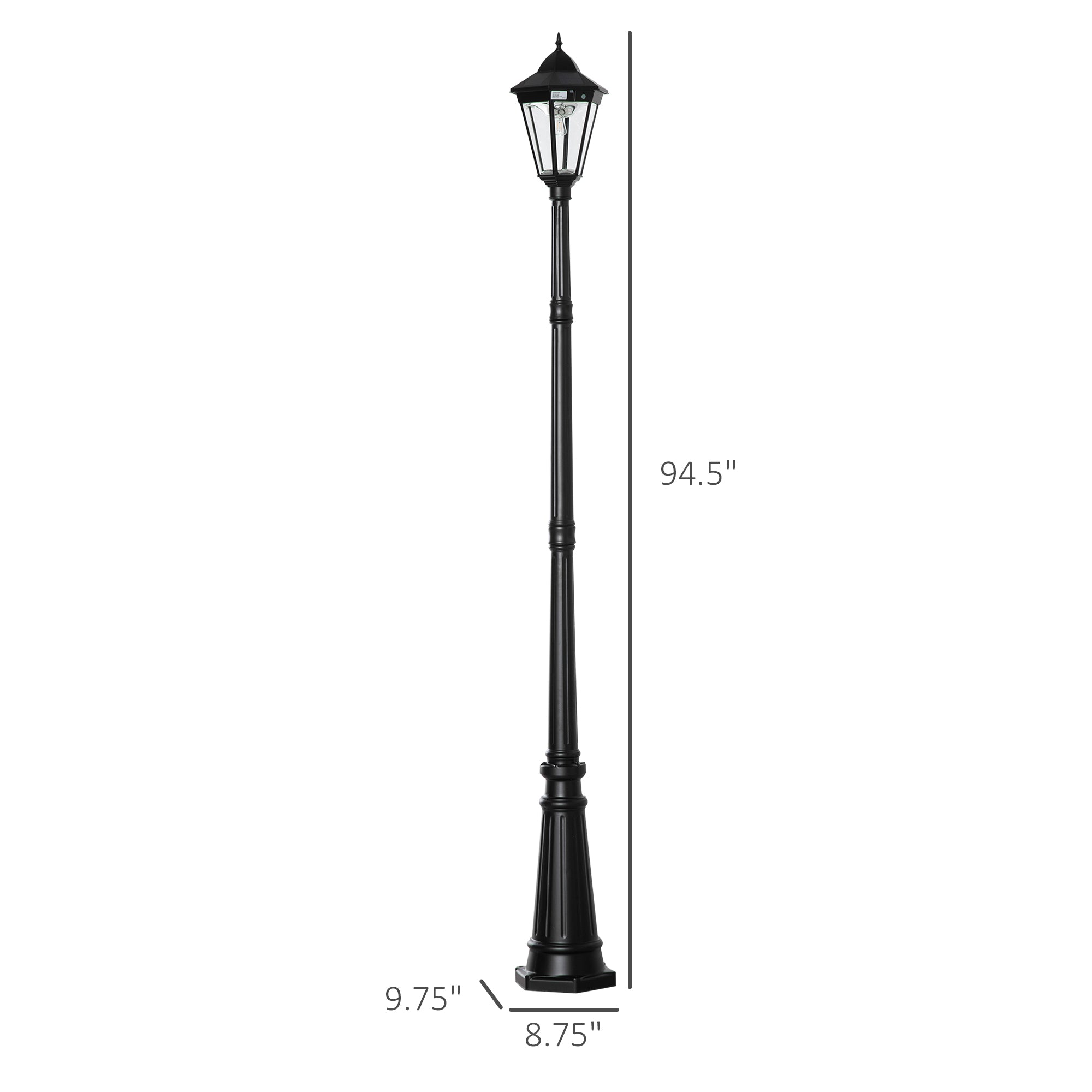 Modern Black Lamp Post
