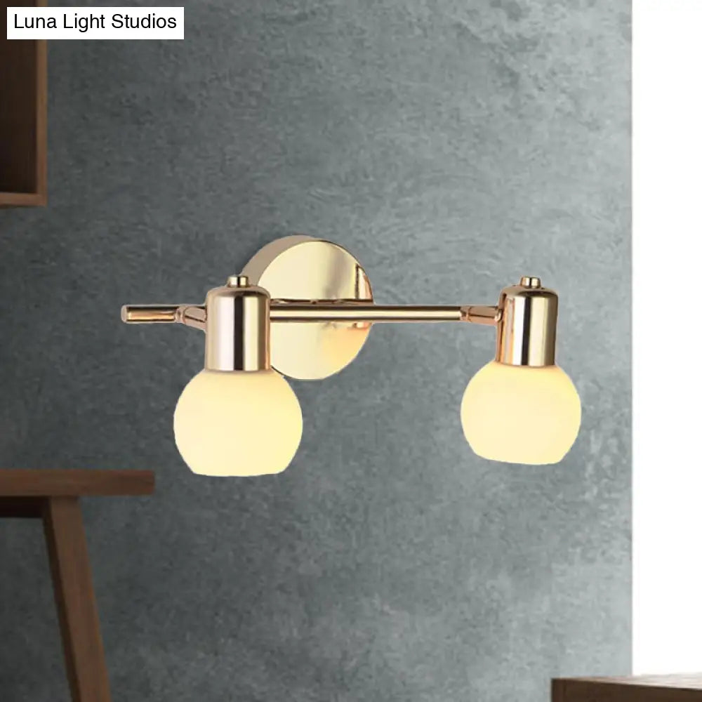 DecorBites™ DecorBites™ 2/3 Bulbs Bubble Shade Wall Sconce Lighting for Modern Bedrooms in Brass