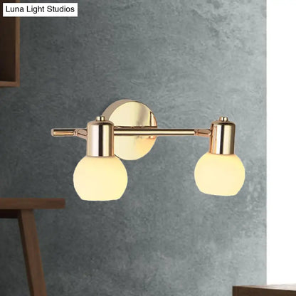 DecorBites™ DecorBites™ 2/3 Bulbs Bubble Shade Wall Sconce Lighting for Modern Bedrooms in Brass