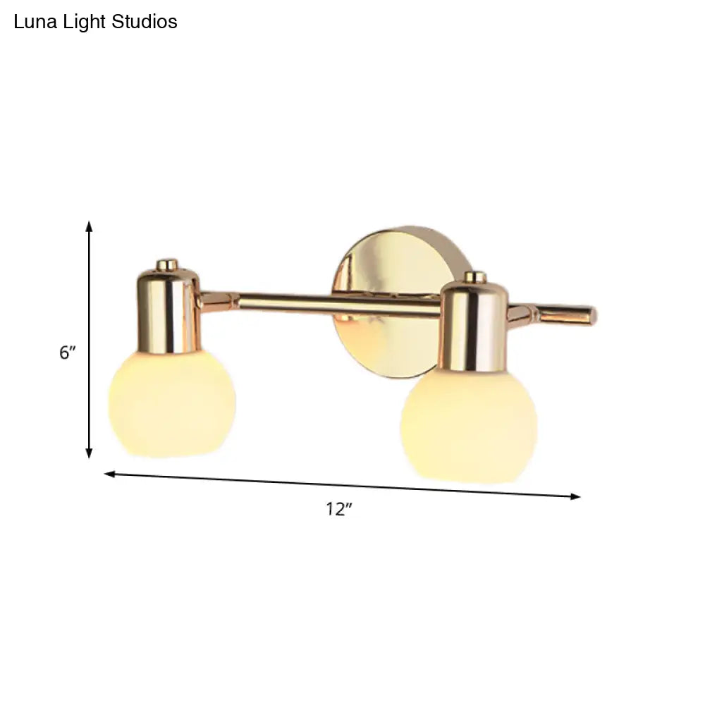 DecorBites™ DecorBites™ 2/3 Bulbs Bubble Shade Wall Sconce Lighting for Modern Bedrooms in Brass