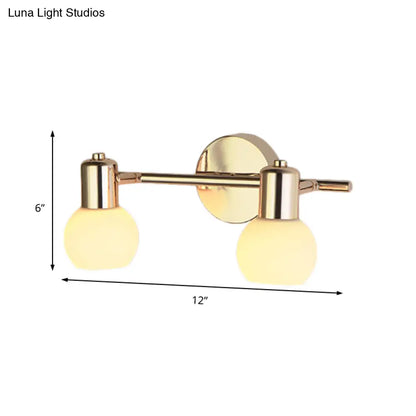 DecorBites™ DecorBites™ 2/3 Bulbs Bubble Shade Wall Sconce Lighting for Modern Bedrooms in Brass