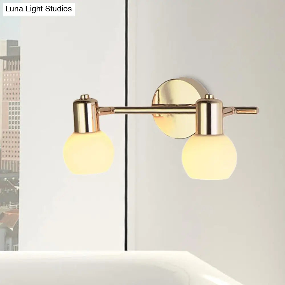 DecorBites™ DecorBites™ 2/3 Bulbs Bubble Shade Wall Sconce Lighting for Modern Bedrooms in Brass