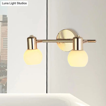 DecorBites™ DecorBites™ 2/3 Bulbs Bubble Shade Wall Sconce Lighting for Modern Bedrooms in Brass