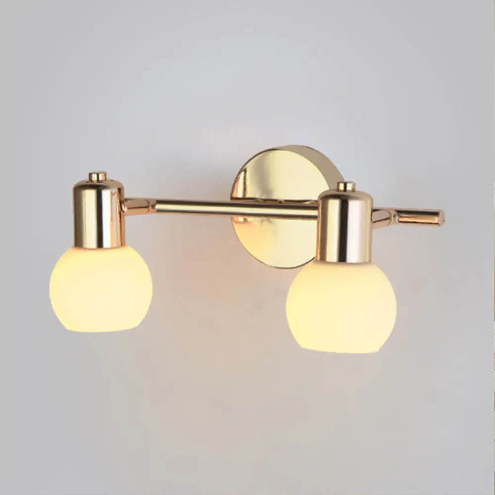 DecorBites™ DecorBites™ 2/3 Bulbs Bubble Shade Wall Sconce Lighting for Modern Bedrooms in Brass