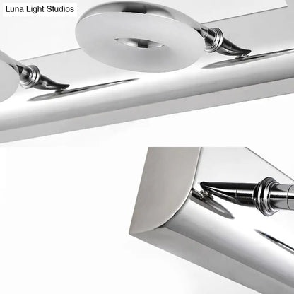 Aplique de pared para baño DecorBites™ de 2/3 luces con pantalla acrílica - Acabado plateado, luz blanca cálida