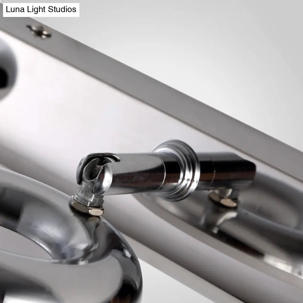 Aplique de pared para baño DecorBites™ de 2/3 luces con pantalla acrílica - Acabado plateado, luz blanca cálida