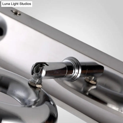 Aplique de pared para baño DecorBites™ de 2/3 luces con pantalla acrílica - Acabado plateado, luz blanca cálida