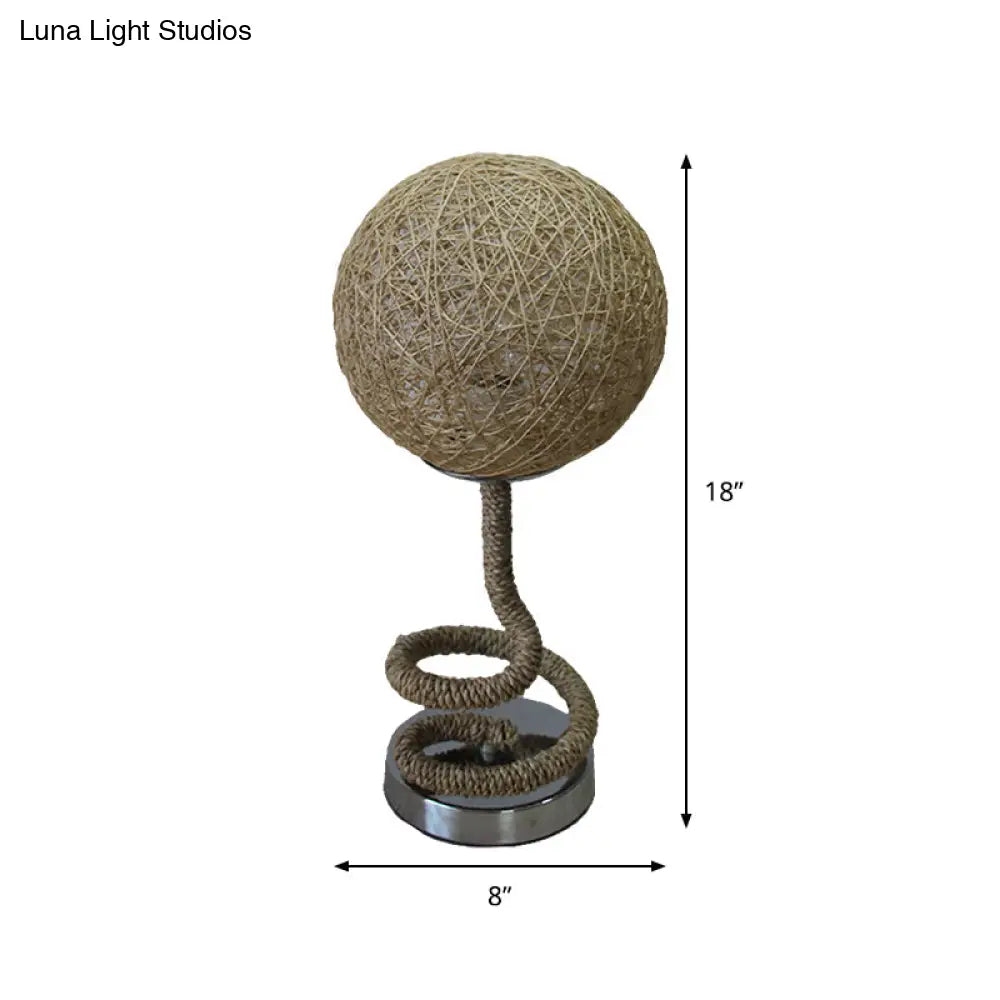 Lámpara de noche asiática 2 en 1: Lámpara de bambú y ratán en color amarillo claro para dormitorio o mesilla de noche