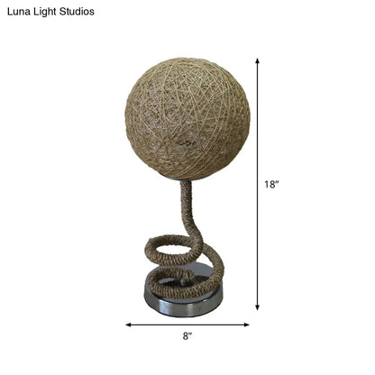 Lámpara de noche asiática 2 en 1: Lámpara de bambú y ratán en color amarillo claro para dormitorio o mesilla de noche
