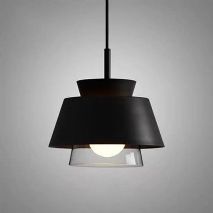 2-Shade Macaron Pendulum Light - Metal and Glass Ceiling Pendant Lamp