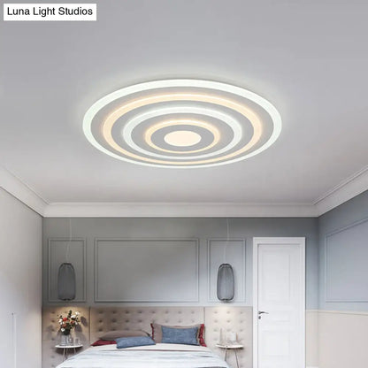 DecorBites™ DecorBites™ 20"/24"/40" Acrylic Ripple Flush Mount LED Ceiling Light in Simplicity White - Warm/White Light