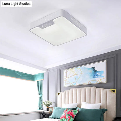 DecorBites™ DecorBites™ 20"/41" Wide White Square/Rectangle LED Flush Mount Modern Ceiling Lamp, Metal