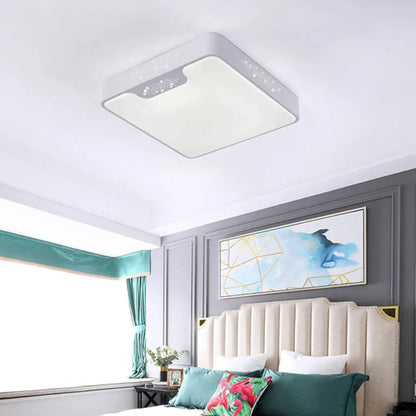 DecorBites™ DecorBites™ 20"/41" Wide White Square/Rectangle LED Flush Mount Modern Ceiling Lamp, Metal