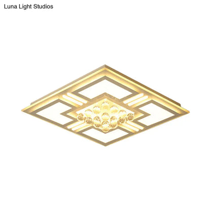 Lámpara de techo LED empotrada cuadrada/rectangular de cristal DecorBites™ de 20,5"/35,5" de ancho (luz cálida/blanca)