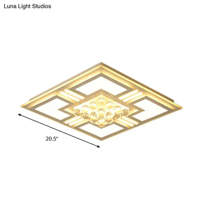 Lámpara de techo LED empotrada cuadrada/rectangular de cristal DecorBites™ de 20,5"/35,5" de ancho (luz cálida/blanca)
