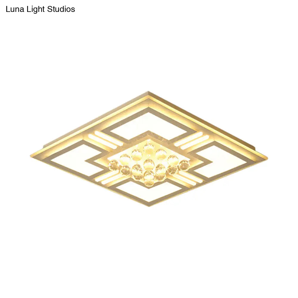 Lámpara de techo LED empotrada cuadrada/rectangular de cristal DecorBites™ de 20,5"/35,5" de ancho (luz cálida/blanca)