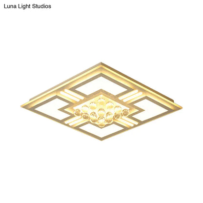 Lámpara de techo LED empotrada cuadrada/rectangular de cristal DecorBites™ de 20,5"/35,5" de ancho (luz cálida/blanca)